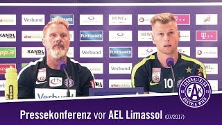 Pressekonferenz vor Austria Wien  AEL Limassol [upl. by Whitman287]