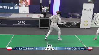 2019 122 T64 21 F F Individual Tauberbischofsheim DE WC GREEN PRESCOD Nzingha USA vs LYCZBINSKA Hann [upl. by Gaiser469]