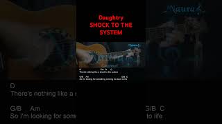 Daughtry  SHOCK TO THE SYSTEM Guitar Chords Lyrics shorts [upl. by Adnek]