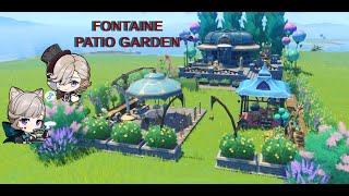 🌷Fontaine Patio Garden🌷  quotCool Islequot Serenitea Pot Design  Genshin Impact Showcase  Tutorial [upl. by Hungarian521]