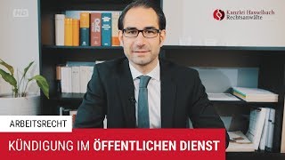 Kündigung und Abfindung im öffentlichen Dienst  Kanzlei Hasselbach [upl. by Sitoiganap]