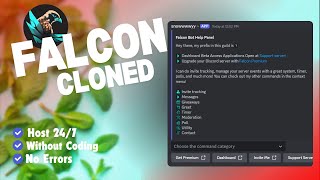 How to Make a Discord Bot Like Falcon  Falcon Cloned  Kronix [upl. by Narual]