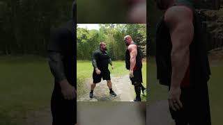 Eddie Hall and Brian Shaw Chest Bumps [upl. by Eenafit]