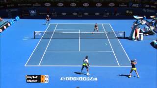 Shot Of The Day Leander Paes SF  Australian Open 2015 [upl. by Allertse]