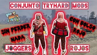 Conjunto Mods 1 Tryhard Personaje Masculino Joggers Rojos SIN PERDER NADA ps4 ps5 GTA V [upl. by Mcafee613]