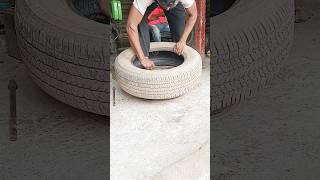 Tubeless tyre fittingcar tyre tires tubeless rajutyreripiarig120 [upl. by Raul]