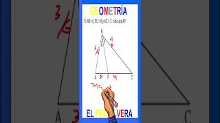 TEOREMA DE LA BISECTRIZ maths mathematics figurasgeometricas matematicas aprender geometry [upl. by Adirf]