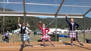 Highland Fling Scottish Highland Dance competition during 2022 Ballater Highland Games in Scotland [upl. by Trixie]