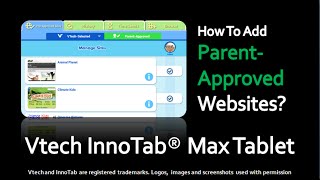 How to Add ParentApproved Websites to VTech InnoTab Max [upl. by Ahsenot755]