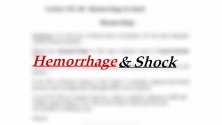 Hemorrhage and Shock [upl. by Lednem]