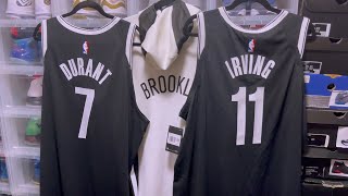 Kevin Durant amp Kyrie Irving Authentic Nike Brooklyn Nets Jersey [upl. by Sonafets711]