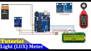 How to make DIY Light Lux Meter using Arduino and BH1750 Ambient Light Sensor [upl. by Jeraldine679]