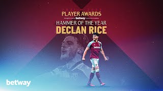 PROUD TO BE THE HAMMER OF THE YEAR  DECLAN RICE ON HOTY MARK NOBLE AND HIS MODELLING CAREER [upl. by Ailegra]