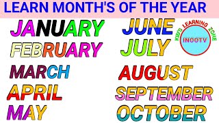 MONTHS OF THE YEAR NAME MONTHS NAME IN ENGLISH VOCABULARYमहीनों के नामjanuaryfebruaryInootv [upl. by Jeu]