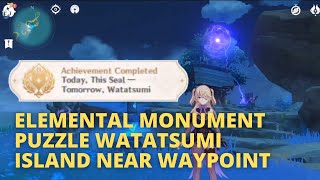 Elemental Monument Puzzle Watatsumi Island near waypoint Genshin Impact [upl. by Sturdivant165]