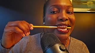 ASMR Pencil Noms  Nibbling Mouth Sounds [upl. by Keele]