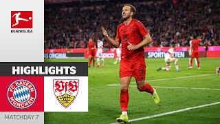 Unstoppable Kane Scores Hattrick  FC Bayern München  VfB Stuttgart 40  Highlights  Matchday 7 [upl. by Eanram558]