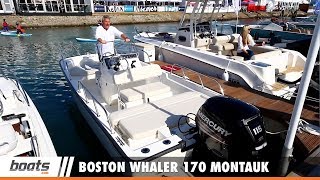 Boston Whaler 170 Montauk First Look Video Sponsored by Close Brothers [upl. by Assylem]