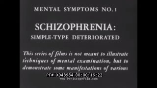 “MENTAL SYMPTOMS SCHIZOPHRENIAquot 1951 PSYCHIATRIST amp PSYCHOLOGIST TRAINING FILM XD48984 [upl. by Aztiraj]