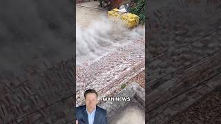 Brick Wall Demolition Derailed by Travis  Man News via livingchinaig waitforend demolition [upl. by Draper]