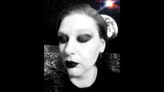 Elder Goth makeup look of the day trying to find the best black lipstick [upl. by Cornia]