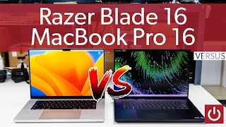 Epic Laptop Battle Razer Blade 16 vs MacBook Pro 16 [upl. by Airdni]