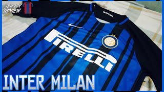 Inter Milan 201718 Home kit  The Barcode Jersey  JERSEY REVIEW [upl. by Ilahsiav574]