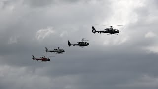 Cosford Air Show 2024  Gazelle Formation Westland Gazelle [upl. by Dorey]