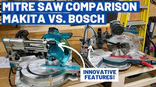 10quot Mitre Saw Comparison Bosch Glide CM10GD vs Makita LS1019L w Laser [upl. by Madonia]