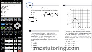 SAT3 TI84 calculator Program SAT Test 6 Part 1 of 2 mcstutoring [upl. by Albric]