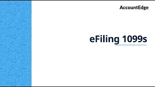 eFiling 1099s in AccountEdge [upl. by Nim120]