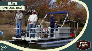 The Pond King Elite Pontoon Boat  The ultimate in fishing [upl. by Lledroc]