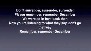 Remember December Demi Lovato lyrics [upl. by Bitthia102]