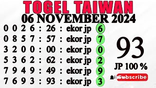 PREDIKSI TAIWAN 06 NOVEMBER 2024  BOCORAN TAIWAN HARI INI  RUMUS TAIWAN  RUMUS TAIWAN JITU [upl. by Uos]