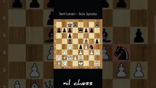 Bent Larsen Vs Boris Spassky  chess chessbaseindia shorts nilchess [upl. by Letta659]