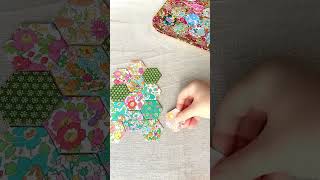 Turning my favourite Liberty fabrics into hexies 🪡 [upl. by Ahsropal]