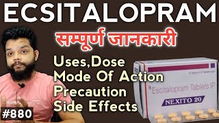 Escitalopram 20mg Tablet UsesMode Of ActionSide Effects amp Dose In Hindi  Nexito 20mg Tablet [upl. by Lait]