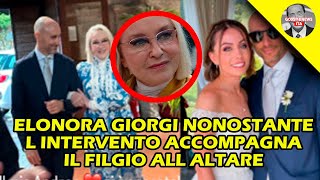 ELEONORA GIORGI ACCOMPAGNA IL FIGLIO ALL ALTARE ANCHE SE IN GRAVI CONDIZIONI [upl. by Marybelle]