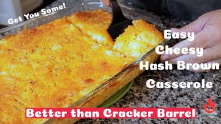 Cheesy Hash Brown Casserole  Cheesy Hash Brown Bake  Better than Cracker Barrel Casserole [upl. by Airtemad]