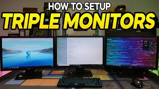 How To Setup Triple Monitors in 2023  Multiple StepByStep [upl. by Oscar663]