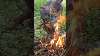 Hadzabe successfully hunt Monkey for Lunch hadzabetribe africantribe [upl. by Gawen224]