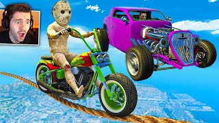 GTA V MOTOS vs SUPER CARROS fugindo do JASON com moto [upl. by Hendrix]