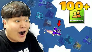 What if 100 PLAYERS playing Geometry Dash together💀 [upl. by Estell]