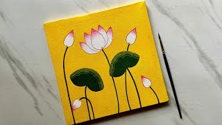 Pichwai Lotus Painting  Pichwai Painting for Beginners  Traditional Pichwai Art [upl. by Alamak]