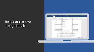 Insert or remove a page break in Microsoft Word [upl. by Atiuqihc]