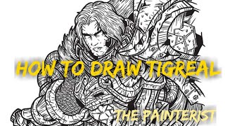 HOW TO DRAW TIGREAL ON MOBILE LEGENDS [upl. by Atinreb]