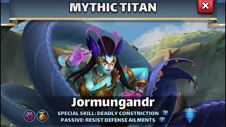 Empires Puzzles  Mythic Titan hits Jormugandr [upl. by Rebna]