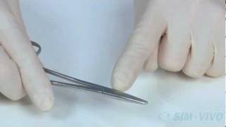 SIM SUTURE  2 Holding and Using the Instruments and Sutures [upl. by Entirb]