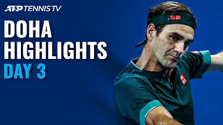 Federer Makes Comeback Thiem Faces Karatsev  Doha 2021 Day 3 Highlights [upl. by Uht864]