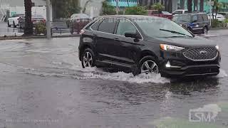 08042024 Tampa Bay  Treasure Island Florida  Tropical Storm Debby  Big Waves Flooding [upl. by Llenrrad505]